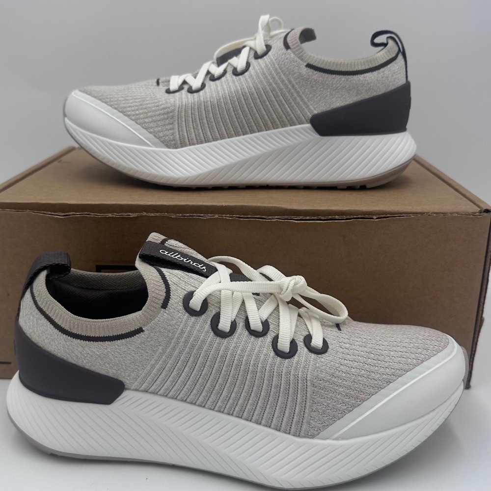 Allbirds Tree Dasher 2 Running Shoes Womens 8 Light Grey Charcoal Sneakers